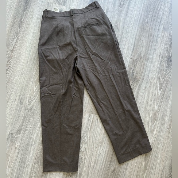 NWOT Zara Cropped Dad Pants in Brown | SIZE SMALL - Picture 5 of 7
